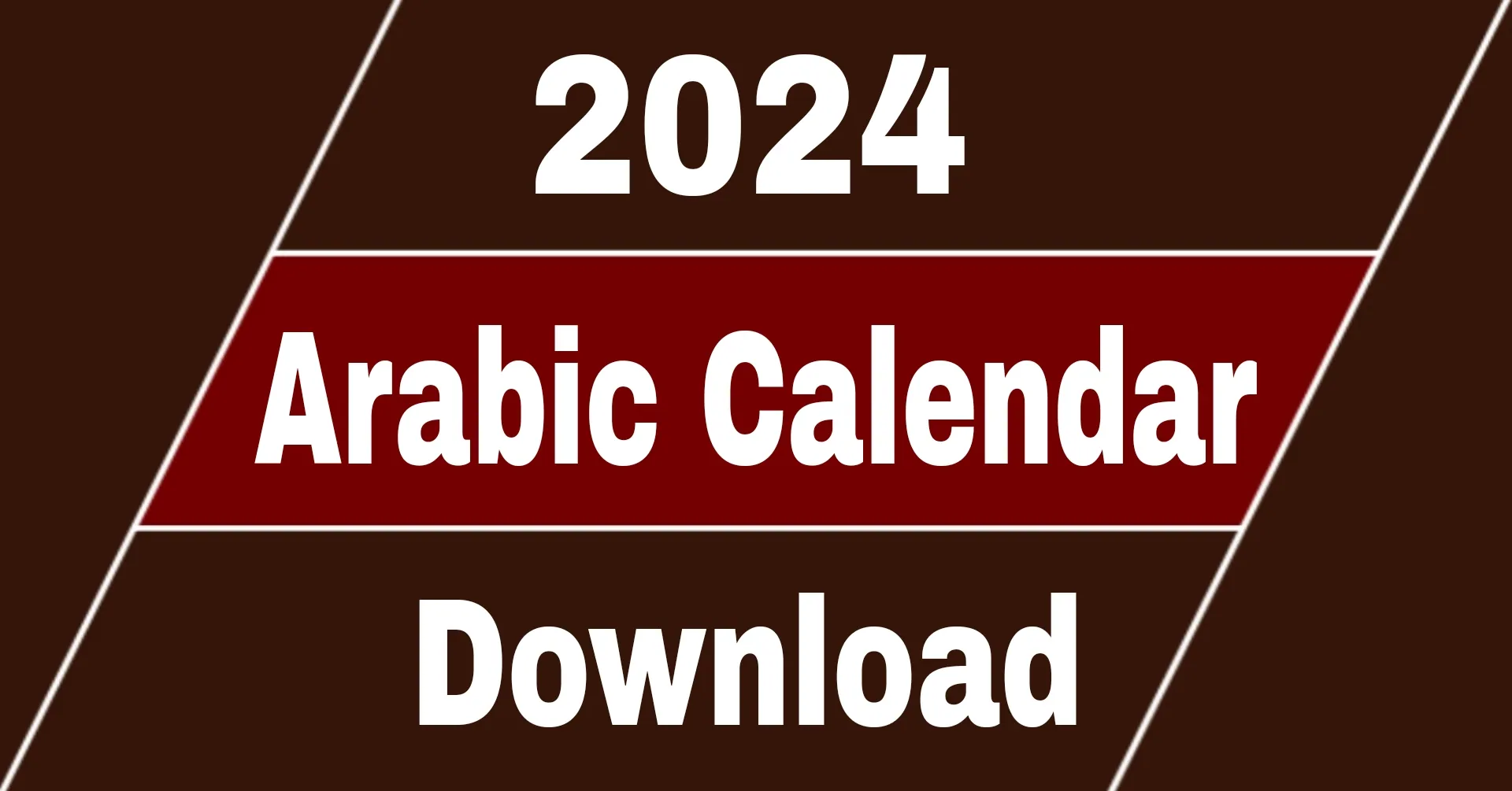 Arabic Calendar 2024 Muslim Calendar 2024 pdf Download